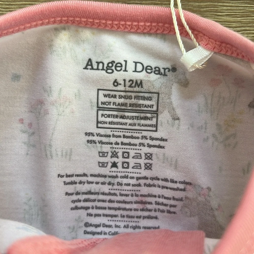 Angel Dear Bamboo Convertible Romper Watercolor Ponies 6-12 months - Picture 3 of 4